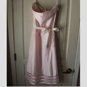 Vera Wang Light Pink Strapless Cocktail Dress